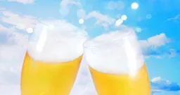 ビールで乾杯のイメージ画像