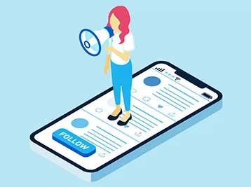 SNSで発信する人のイメージ