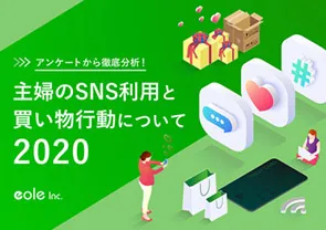 資料イメージ：アンケートから徹底分析！ 主婦のSNS利用と買い物行動について2020