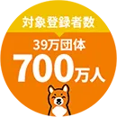 対応登録者数、39万団体700万人
